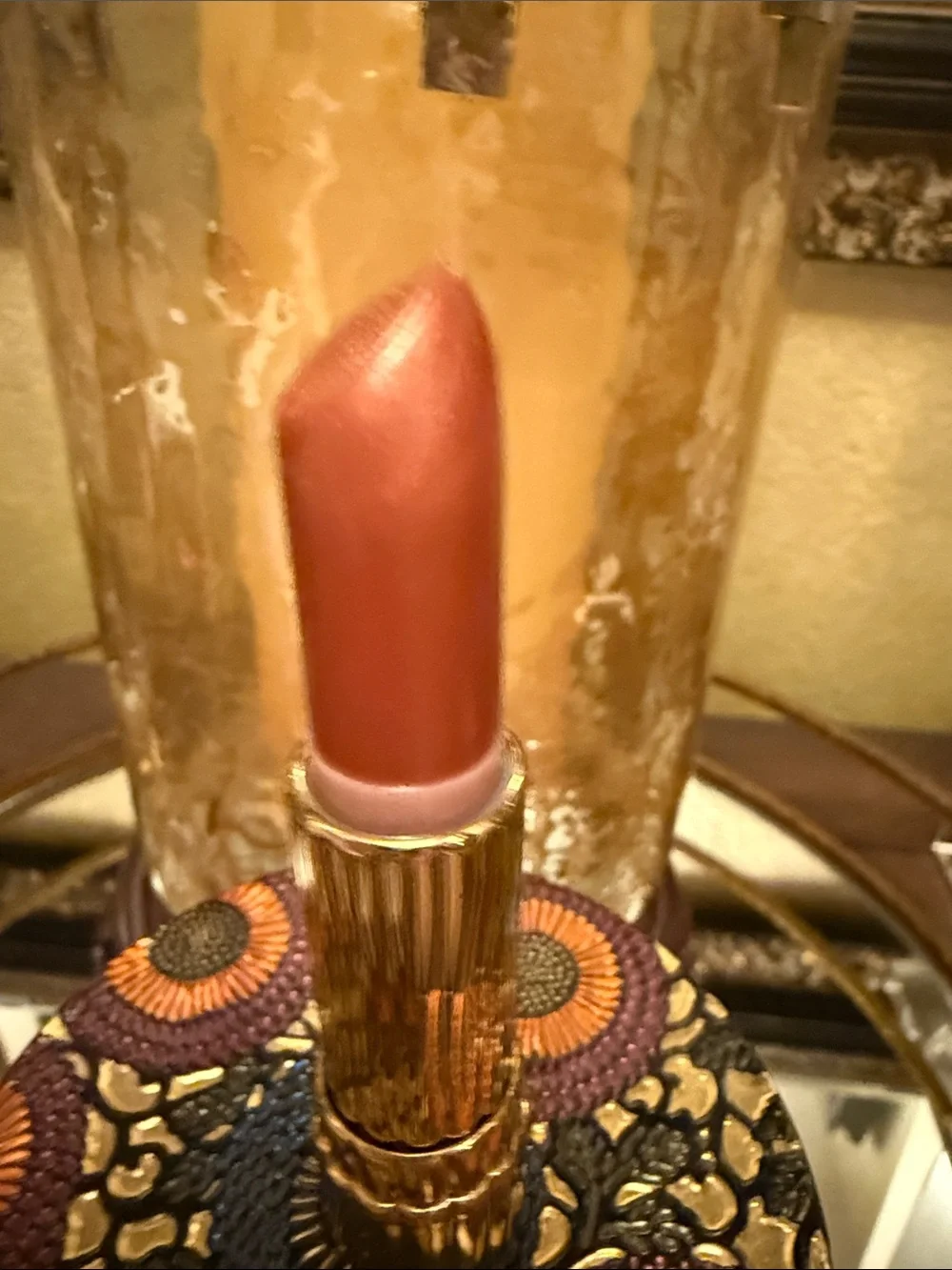 RARE Estee Lauder All Day Lipstick Cafe Latte A-8A Gold Tube New in Box Vintage